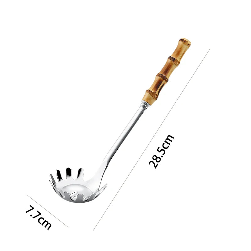 Stainless Steel Colander Metal Noodle Spoon