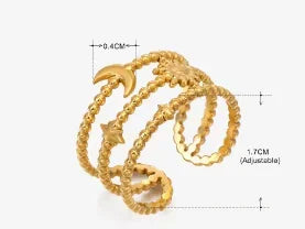 DANA Three-dimensional M Letter Ring