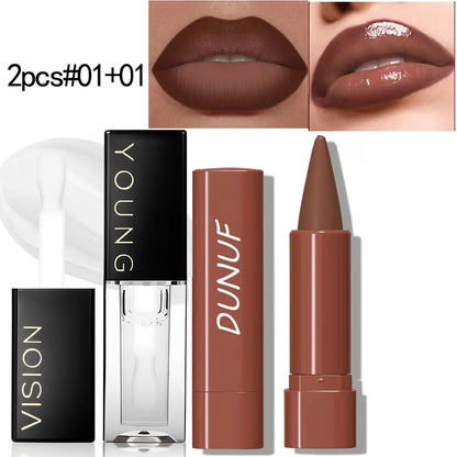 Lip Liner Pen with Matte Velvet Lipstick