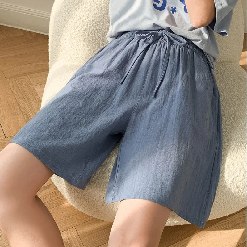 Casual Cotton High Waisted Pants
