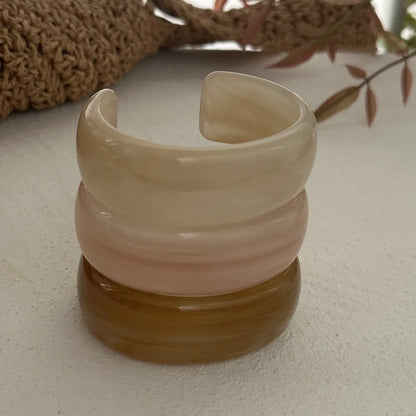 Resin Cuff Exaggerated Geometric Bracelet