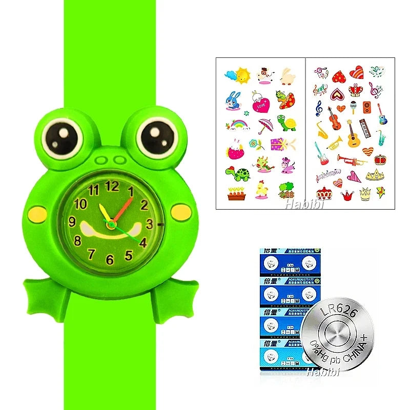 Slap Bracelet Clock Cartoon Kids Watches