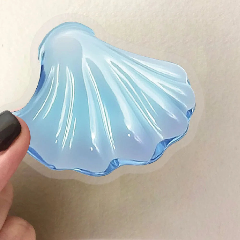 50pcs Cartoon Shell Graffiti PET Stickers Conch Pearl DIY Decorative