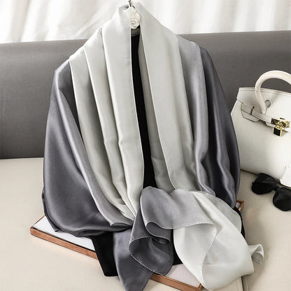 Pañuelo de seda degradado de lujo