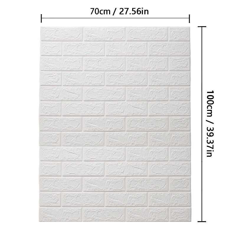 70cm*1m  3D Brick Pattern Wallpaper DIY Waterproof