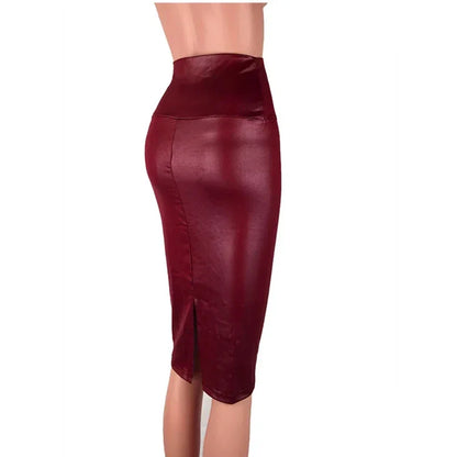 Leather Sexy Bodycon Pencil Sexy Skirts