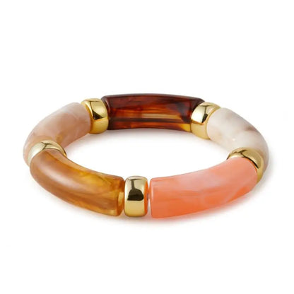 Mixed Color Bamboo Elastic Bracelets