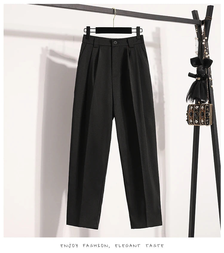 Korean High Waist Suit Casual Trousers