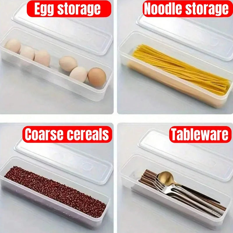 1/2/4Pcs Refrigerator Storage Boxes With Lid Plastic