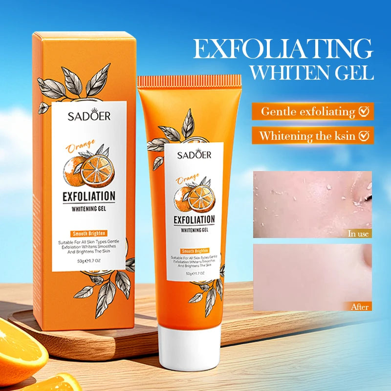 Gel exfoliante facial de naranja