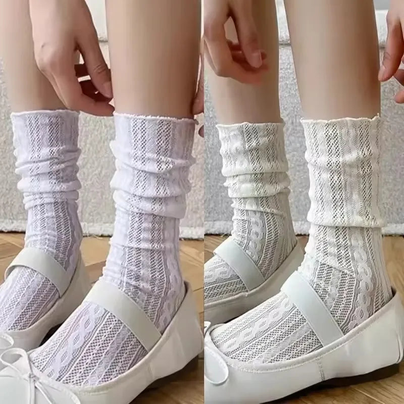 Calcetines de malla adorables para chicas kawaii japonesas