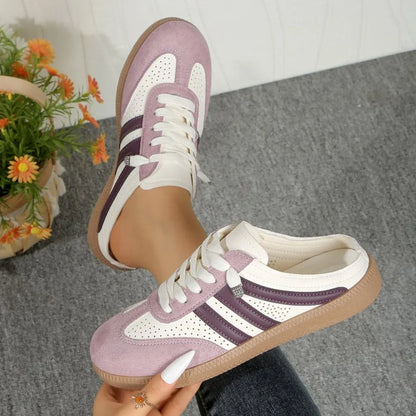 Elegant Round Head Sexy Breathable Half Slippers Shoes