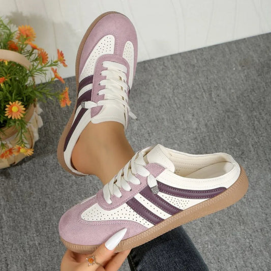 Elegant Round Head Sexy Breathable Half Slippers Shoes
