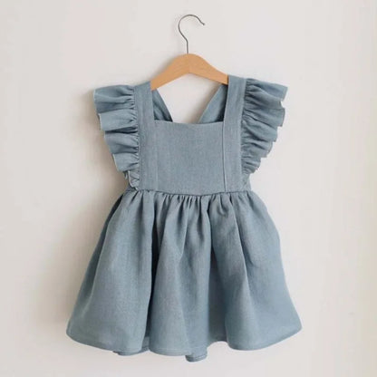 Summer Toddler Girl 100% Cotton Ruffles Baby Dress