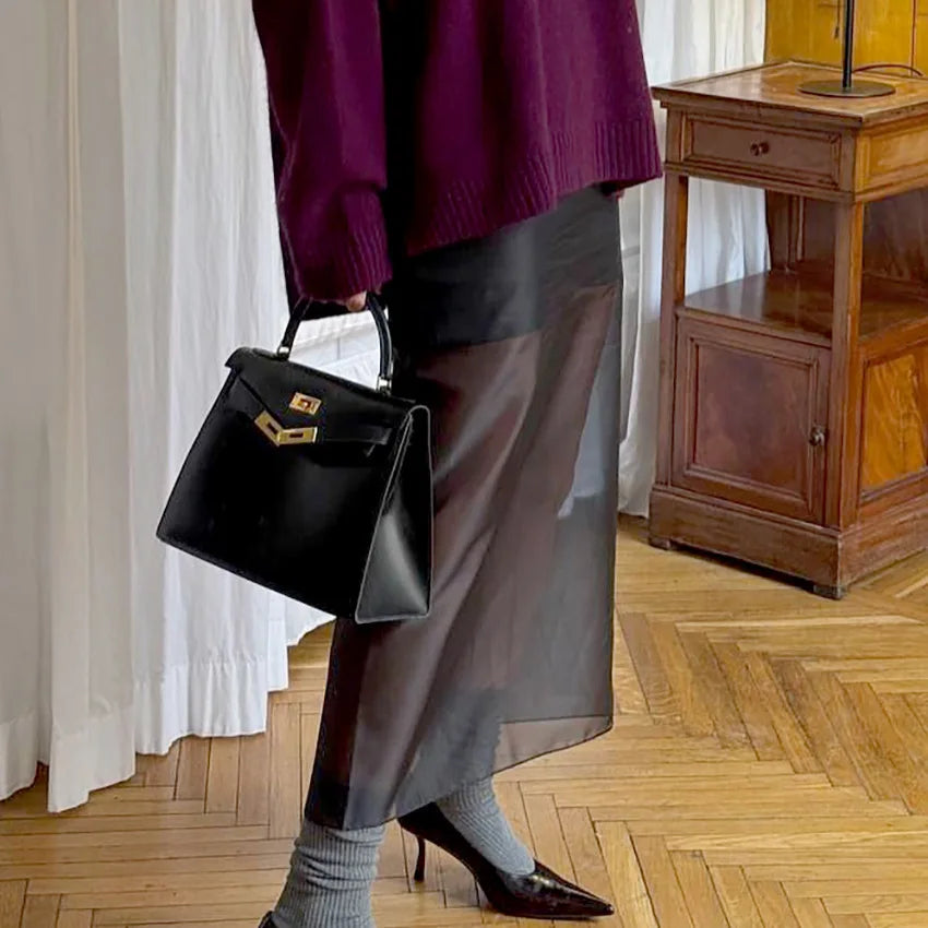 Trendix See Through Mesh Patchwork Skirts