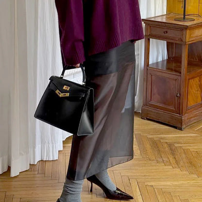 Trendix See Through Mesh Patchwork Skirts