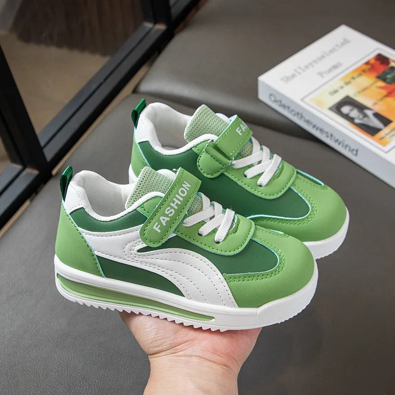 Leather Upper Soft Sole Tennis Shoes