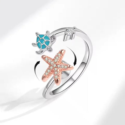DANA 925 Silver Sunflower Diamond Zircon Ring