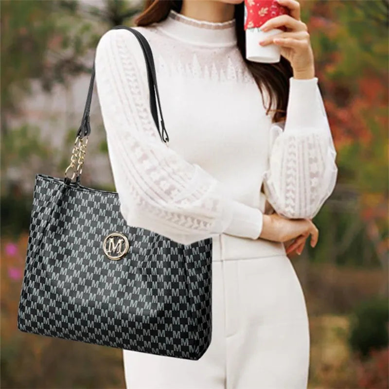 DANA Geometric Leather Letter "M" Bag