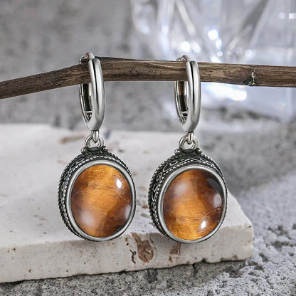 925 Sterling Silver Natural Labradorite Earrings