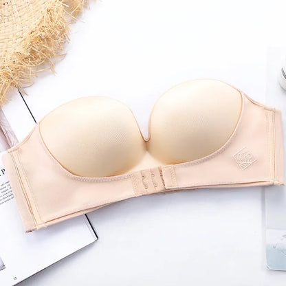 Front buckle invisible small push-up bra