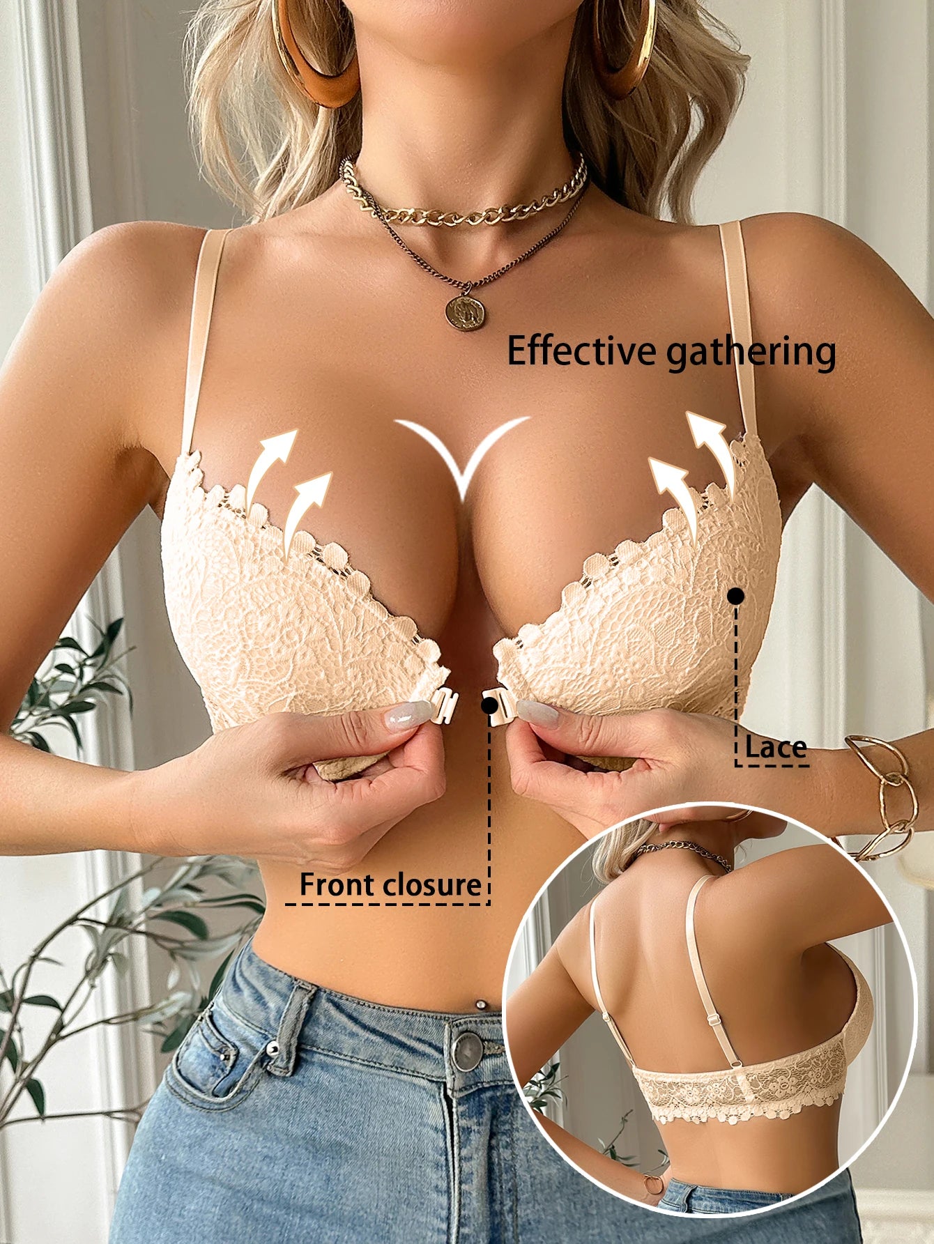 Bestseller Lace Bra Sexy Front-Clasp Push-Up Bra Sexy Lingerie