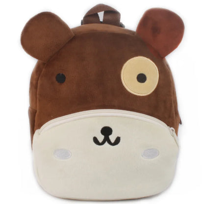 3D School Bags Cartoon Print Plush Kids Backpack Kindergarten Mini Bag