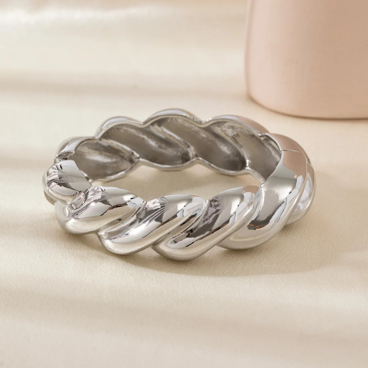 Exaggerated Silver Wide Geometric Irregular Cuff Bangles Punk Open Bangle Chunky Bracelets