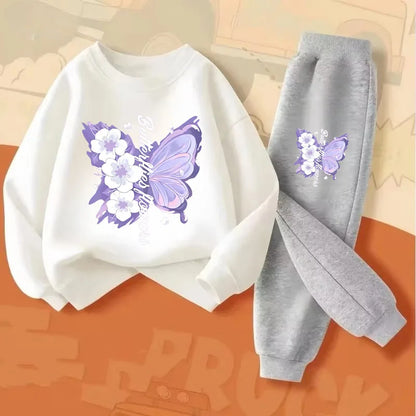 Spring Long Sleeved Top Long Pants Two Piece Sets