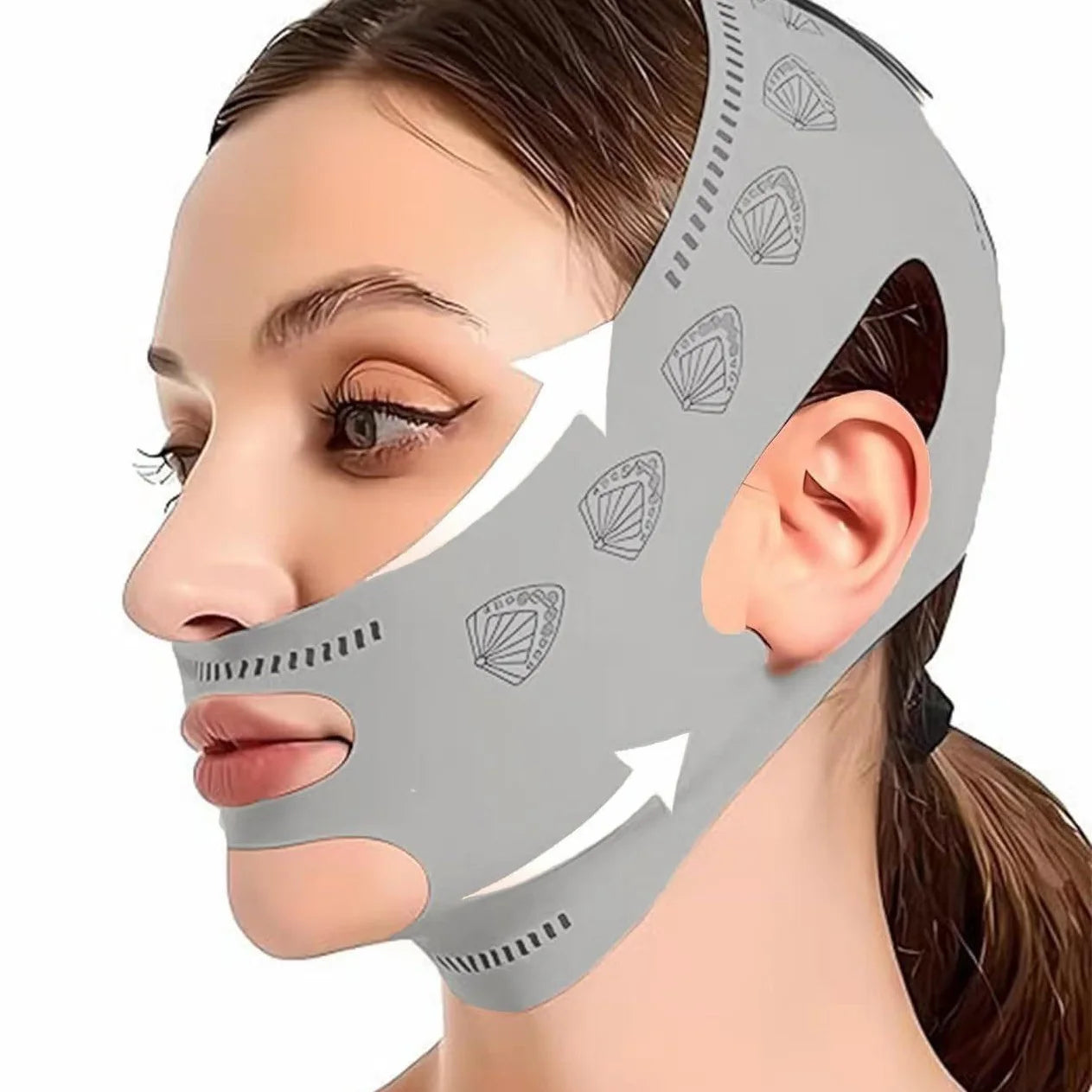 2Piece Lymphatic Face Sculpting Bandage&Massage Brush
