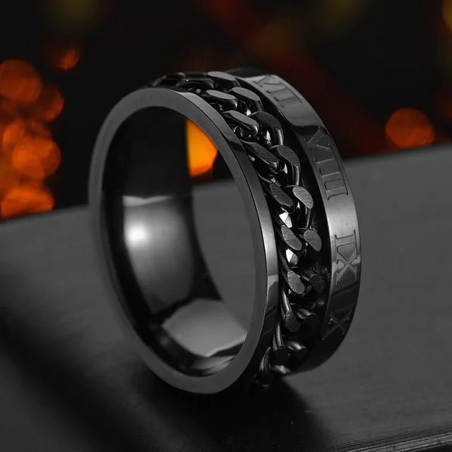 Cool Stainless Steel Rotatable Ring