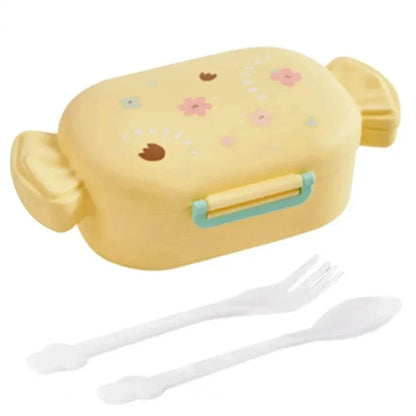 Cute Bear Lunch Box With Compartments Lunch Food Container
