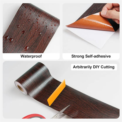 1pc 5m Self-adhesive Wall Trim Line Skirting Border