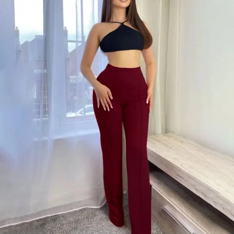 Flare Slim Straight Bell Bottom Pants
