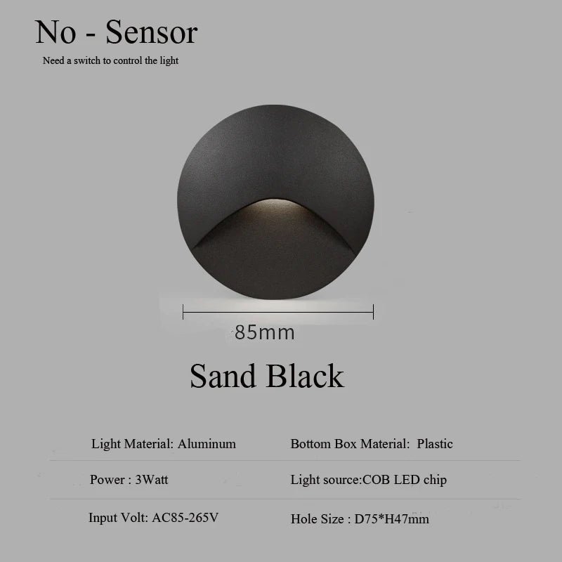 Outdoor Lighting Recessed Wall Lamp Waterproof