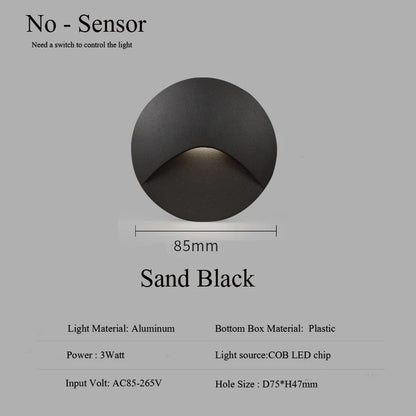 Outdoor Lighting Recessed Wall Lamp Waterproof