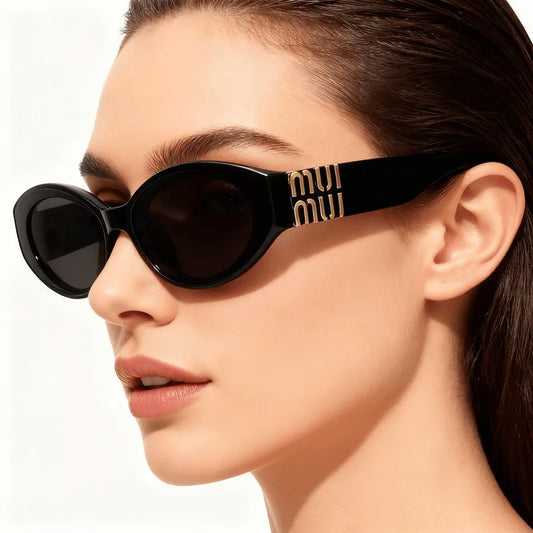Glamour Oval Minimalist Unisex Sunglasses