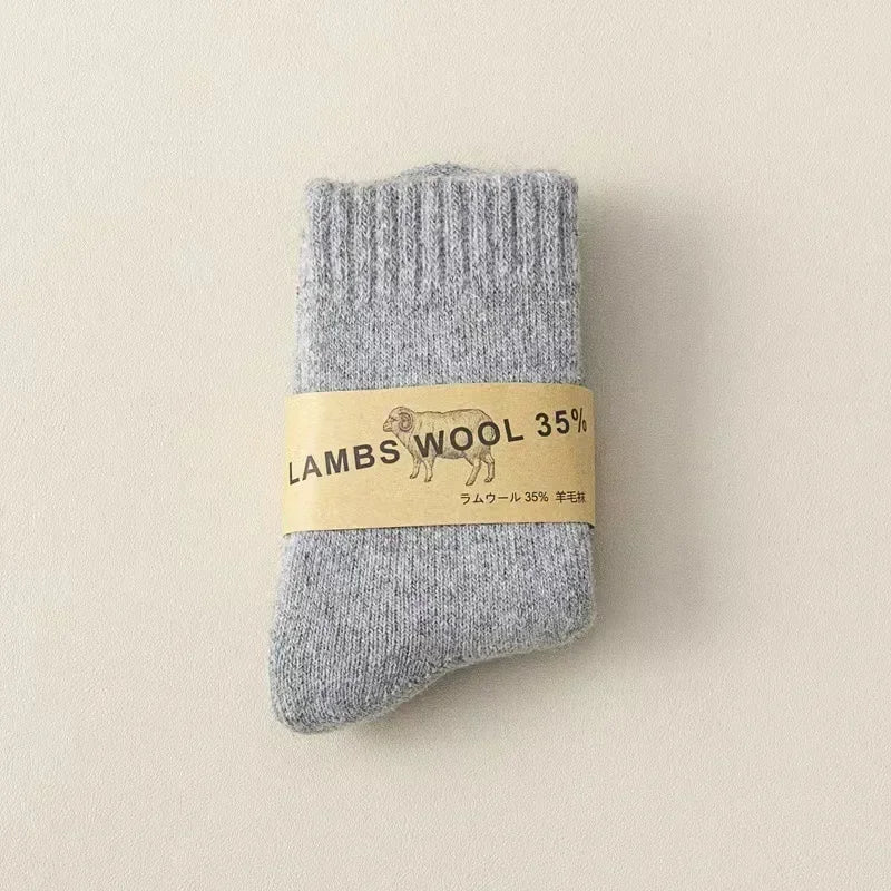 Winter 30% Wool Cashmere Warm Furry Sock Chic Solid Color Calf Sock