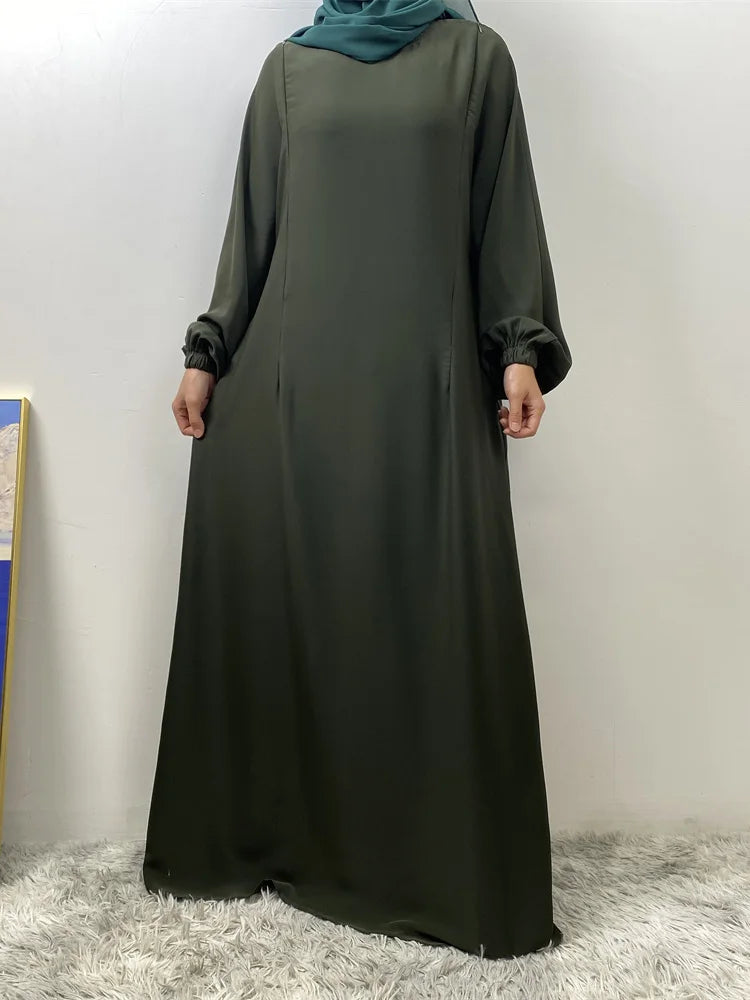 Muslim Front Zippers Abaya Dress