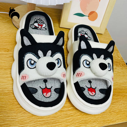 Cute Cartoon Lovely Animals Bedroom Cotton Home Indoor Thick Sole Slippers
