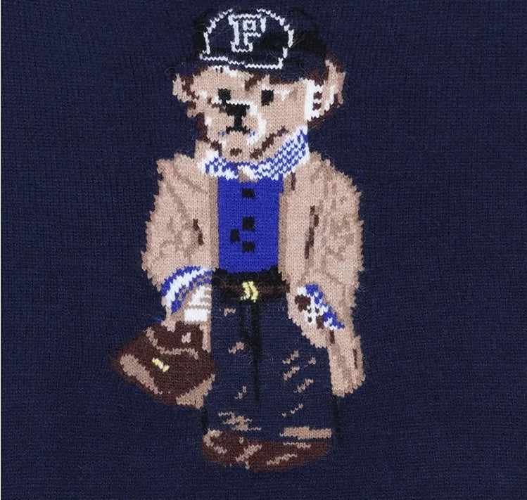 Suéteres de punto de cachemir con estampado de oso