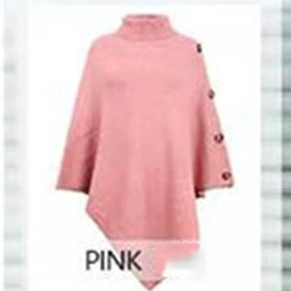 Autumn Winter Turtleneck Loose Pullover Shawl Long Casual Sweater