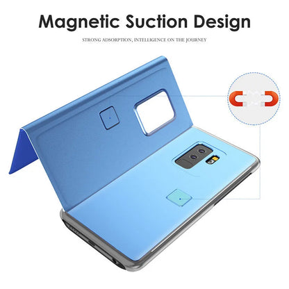 Samsung Galaxy Luxury Smart Mirror Magnetic Flip Leather Phone Cases