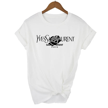 Alphabet Printed Short Sleeve T-Shirt