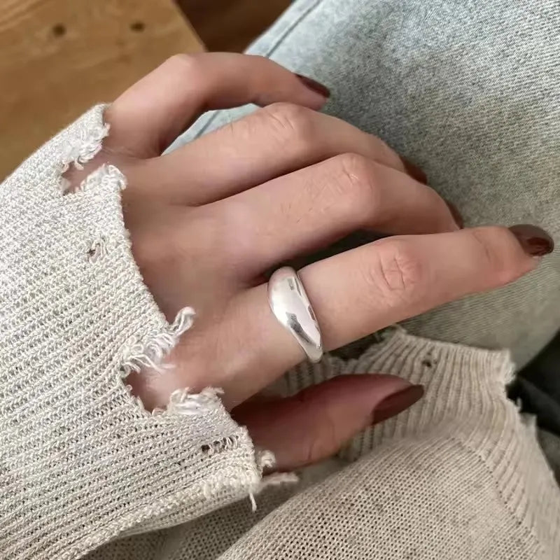 925 Sterling Silver Drip Glaze Butterfly Zircon Rings