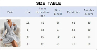 V-neck Sexy Big Swing Long-sleeved Dress