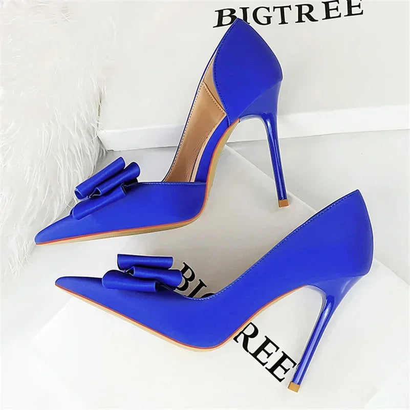 High Heels Silk Satin Shoes