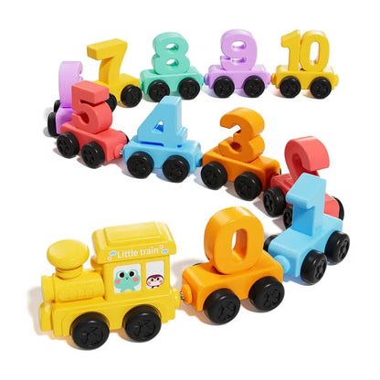 Wooden Magnetic Number Train Montessori Educational Toy For Toddlers