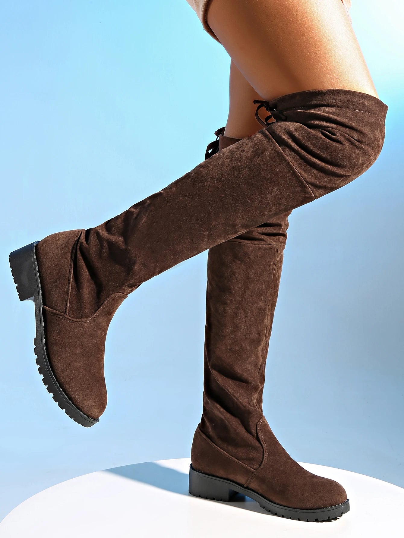 DANA Chunky High Heels  Round Toe Boots