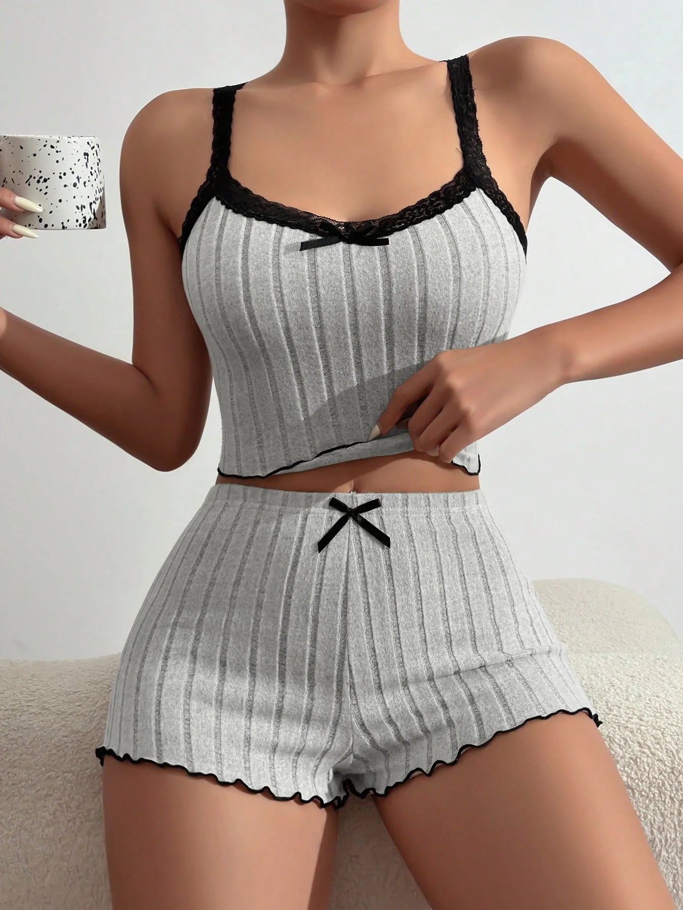 Shorts Sexy Milk Silk Pajama Set